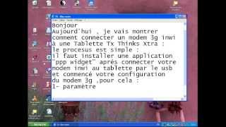 Comment connecter un modem 3g inwi à une mini tablette TX [upl. by Leake]