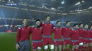 Welsh National Anthem Wales v England 06th Feb 2015 [upl. by Ashelman]