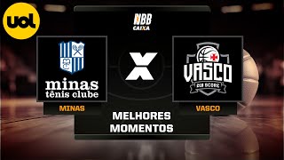 NBB CAIXA MELHORES MOMENTOS MINAS 81 X 61 VASCO [upl. by Nyvets390]