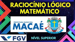 FGVPROVA PROFESSORPREFEITURA DE MACAÉ RJGABARITO EXTRAOFICIAL raciciniologico fgv matematica [upl. by Arrait]