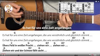 Es hat für uns ein Zeit angefangen  Weihnachtslied mit Akkorden amp Text für Gitarre [upl. by Els]