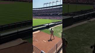 Padres pitcher Estrada Warming up at Orioles Camden Yards Ballpark mlb baseballplayer mlbplayer [upl. by Nil]