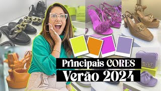 PRINCIPAIS CORES DO VERÃO 2024  Sapatos e bolsas [upl. by Nerhe]