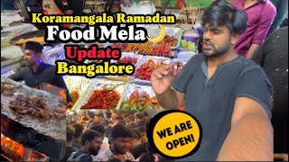 Koramangala Ramadan Food mela Update  Bangalore Street Food  Finally open  Fully Crowded  2024 [upl. by Odnanreh]