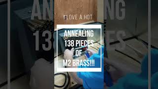 Annealing M2 brass to turn into M1 Food asmr m1garand brassannealing [upl. by Levy]