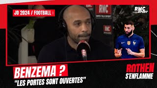 JO 2024  Football  Benzema  “Les portes sont ouvertes” déclare Thierry Henry [upl. by Aeniah25]