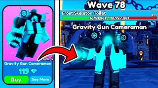 GRAVITY GUN CAMERAMAN vs ENDLESS MODE in Toilet Tower Defense [upl. by Etnoled299]