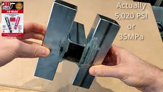 How strong is JB weld structural epoxy adhesive anyways  Destructive test simulation and review [upl. by Stilu666]