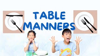 Table Manners  Dining Etiquette for both Kids and Grownups [upl. by Roderich]