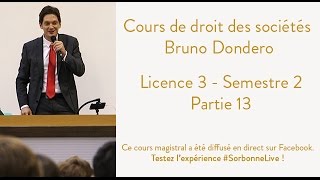 REPLAY Cours de droit des sociétés  Semestre 2  Partie 13 [upl. by Aicenod669]