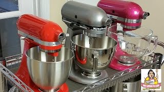 KitchenAid Tilt Head Stand Mixer Comparison  Artisan vs Classic Plus vs Mini [upl. by Azer689]