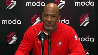 Chauncey Billups Postgame Interview  Portland Trail Blazers 106 Atlanta Hawks 120 [upl. by George]