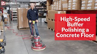 Mercury 1170 HighSpeed Buffer Polishing a Concrete Floor [upl. by Lamont312]