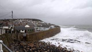 Mousehole Storm High Tide 8th Feb 2014 [upl. by Anih]