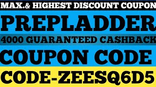 prepladder coupon codeZEESQ6D5 prepladder subscription discount CODEZEESQ6D5 couponcode [upl. by Alethea460]