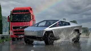 Realistic Hydroplane and Icy Crashes 05  BeamNGdrive [upl. by Grogan]