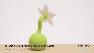 HAAKAA SILICONE PUMP AND FLOWER STOPPER PACK [upl. by Notsuj]