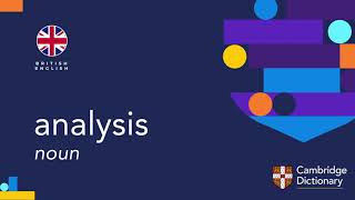 How to pronounce analysis  British English and American English pronunciation [upl. by Bridie]