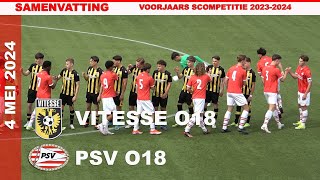 Samenvatting Vitesse O18  PSV O18 zaterdag 4 mei 2024 [upl. by Nyrrek]