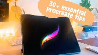 30 ESSENTIAL Procreate Tips in under 3mins [upl. by Salohci]