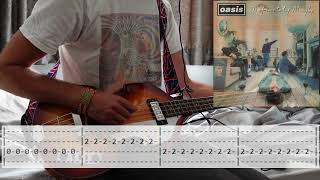 Oasis  Shakermaker Bass cover with Tabs [upl. by Leahcam]