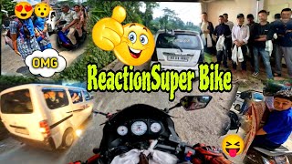 Students Reaction 😱 On Loud Exhaust🔥 Ninja 250R [upl. by Arrehs]