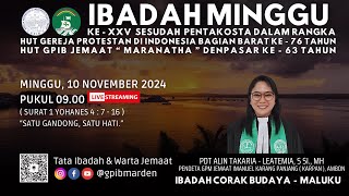 Ibadah Minggu XXV SESUDAH PENTAKOSTA dirangkai dengan Ibadah Corak Budaya MALUKU [upl. by Peatroy]