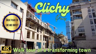 4K 🇫🇷 Clichy Paris Walking tour of Real Estate Opportunities  A Transforming Urban Landscape [upl. by Vicky]