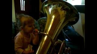 KONCERT NA TUBE DLA YOUTUBE Little girl playing the tuba [upl. by Aidil762]