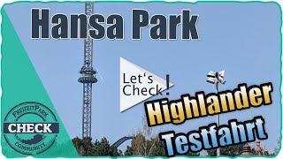 Hansa Park  Highlander Testfahrt [upl. by Erikson]