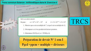 TRCS  Préparation de devoir N° 1 sem I  Exercice 6 [upl. by Keynes]