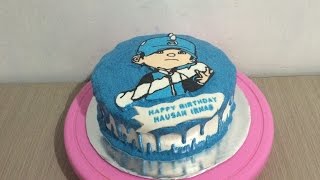 Boboiboy Water Cake Buttercream Transfer [upl. by Lali]