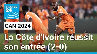 CAN 2024  La Côte dIvoire réussit son entrée face à la GuinéeBissau 20 • FRANCE 24 [upl. by Elleraj]