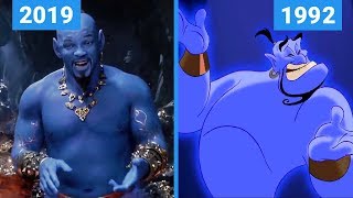 Aladdin 2019 vs 1992 Teaser Trailer Comparison [upl. by Nylirac]