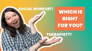 SHOULD YOU CHOOSE SOCIAL WORK OR COUNSELING  The major differences between LCSW  LPC or LMFT [upl. by Cordi]