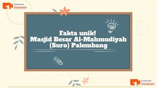 Fakta unik Masjid Besar AlMahmudiyah Suro Palembang [upl. by Ora]