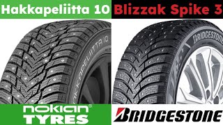 Nokian Hakkapeliitta 10 vs Bridgestone Blizzak Spike 3 [upl. by Weiser]