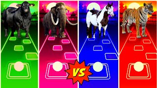 Cow Dance 🆚 Funny Elephant 🆚 Funny Horses 🆚 Funny TigerCoffin Dace Song🎼Tiles Hop🔥🔥 [upl. by Nolos]