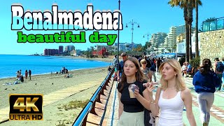 BENALMADENA Spain Beautiful Day BEACHFRONT  MARCH 2024  Costa Del Sol Andalusia 4k [upl. by Mencher713]