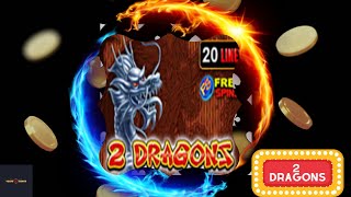 2 Dragons SuperSlot game  Vegas7Games  MegaWin [upl. by Ahsiekram]