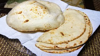 Khubz  Arabic Pita Bread  Home made Shawarma bread by Mayelas Kitchen [upl. by Enahsal]