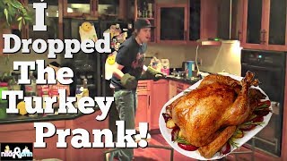 DROPPING THANKSGIVING TURKEY PRANK  Top Boyfriend and Girlfriend Pranks [upl. by Yenohtna]