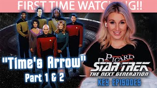 STAR TREK THE NEXT GENERATION  TIMES ARROW PT 1 amp 2  FIRST TIME WATCHING [upl. by Scevo]