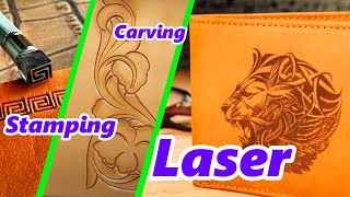 LEATHER CRAFT  I Bet You Choose Laser Engraving Leather [upl. by Thrift]