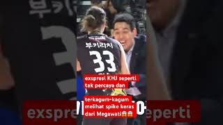 KHJ sampai melongo😱😱 Exspresi KHJ seperti tak percaya melihat spike keras dari Megawati😱 [upl. by Nike264]