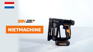 WORX WX843 NIETMACHINE 20V NL [upl. by Anelrac625]