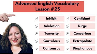 Advanced Vocabulary Builder Lesson 25 [upl. by Eikcim]