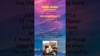 Kendrick Lamar  Poetic Justice Lyrics shorts [upl. by Jew802]