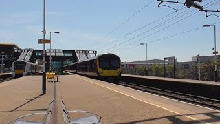 Luton Airport Parkway Railway Station including planespotting 190724 [upl. by Bertle608]