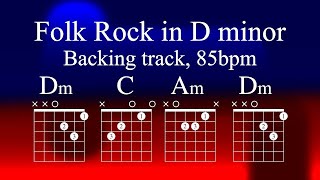 Folk Rock in D minor backing track Practice play along improvise have fun [upl. by Noelani861]